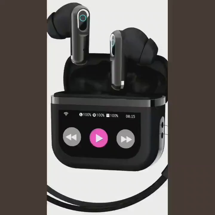 Audífonos Inalámbricos con Pantalla Táctil – Cancelación de Ruido y Batería Duradera