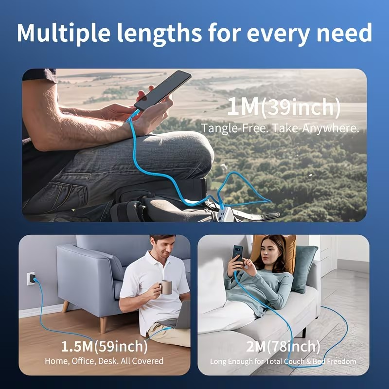 Cable USB-C a USB-C 240W – Carga Súper Rápida con Pantalla y Máxima Resistencia