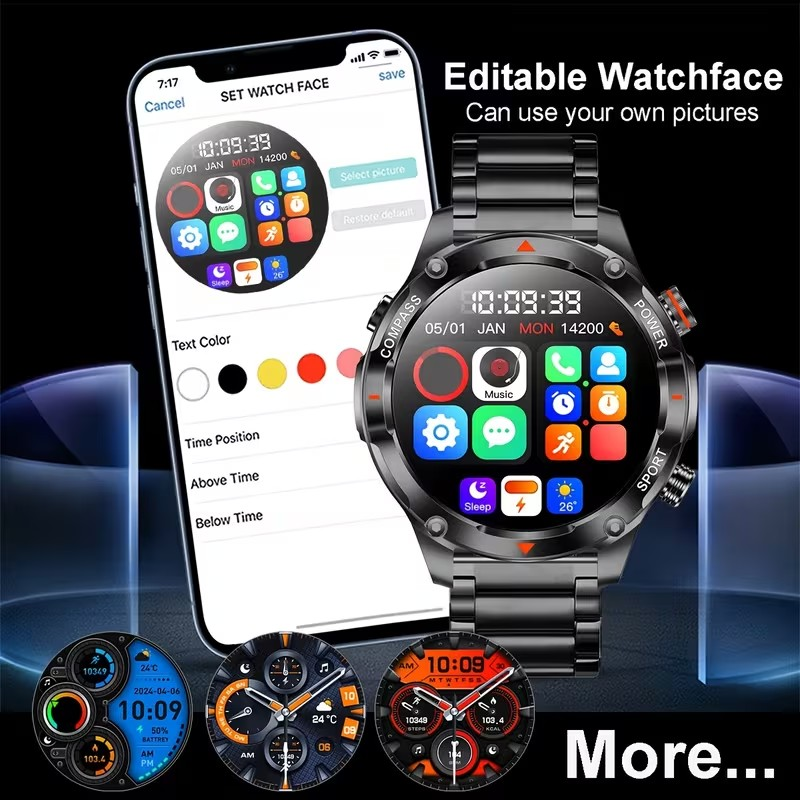 Smartwatch Pantalla: 1.46” AMOLED (alta definición) y Batería de Larga Duración