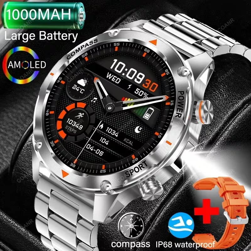 Smartwatch Pantalla: 1.46” AMOLED (alta definición) y Batería de Larga Duración