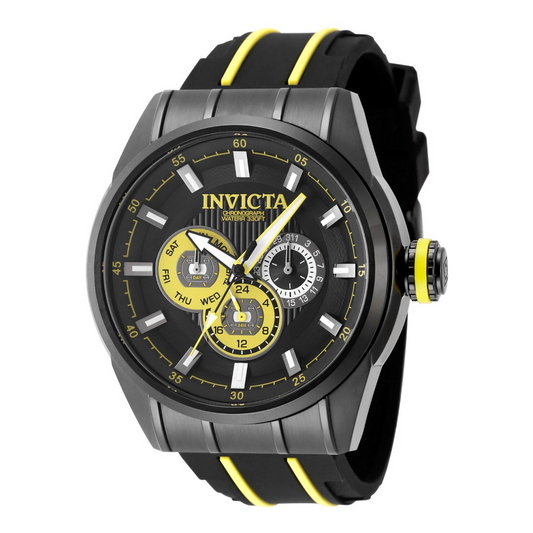 Reloj de caballero Invicta Speedway Trackline - 48mm, amarillo, negro (49052)
