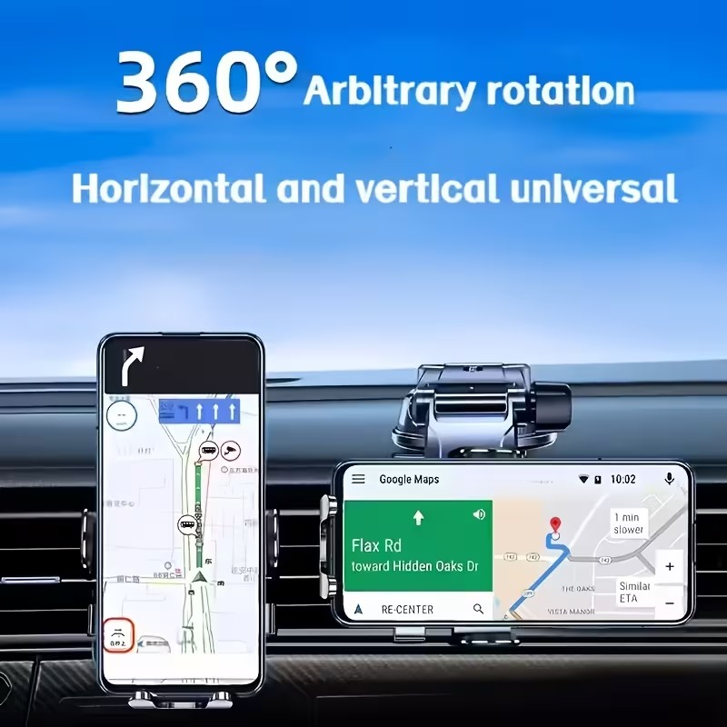 Soporte para Celular de Carro 360° con Ventosa – Firme, Ajustable y Seguro