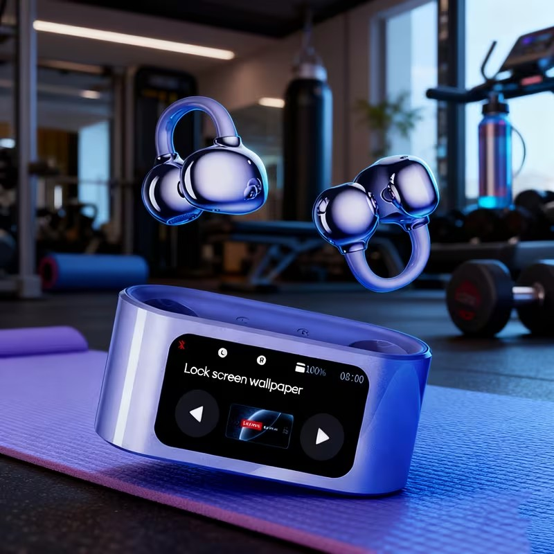 Audífonos Inalámbricos Open-Ear con Pantalla Táctil – Tecnología y Comodidad Total