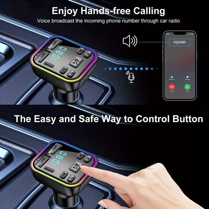 Cargador para Auto con Bluetooth, FM y Carga Rápida – Música, Llamadas y Energía en un Solo Dispositivo